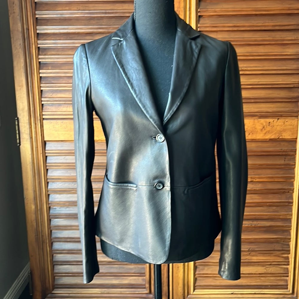 VINCE Black Leather Jacket